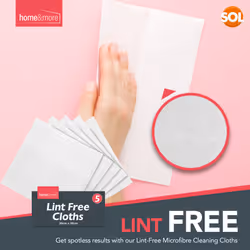 Lint Free Cloths 30x30cm | White Cleaning Cloth - 5 cloths