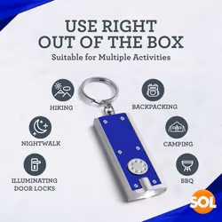 10 LED Keychain Light Ultra Bright Flashlight Keyring Camping Mini Pocket Torch