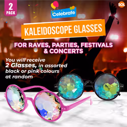 Kaleidoscope Glasses Rave Festival  Sunglasses - 2 units