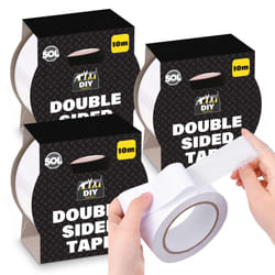 3pk Clear Double-Sided Tape â 10M x 48mm Heavy-Duty Sticky Tape for Craft, Mounting & DIY â Strong, Durable & Waterproof Double-Sided Adhesive