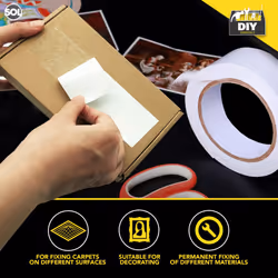 3pk Clear Double-Sided Tape â 10M x 48mm Heavy-Duty Sticky Tape for Craft, Mounting & DIY â Strong, Durable & Waterproof Double-Sided Adhesive