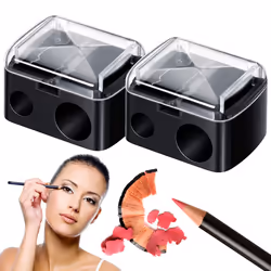 2pk Eyeliner Sharpener | 2 Holes Makeup Sharpener for Big & Small Size