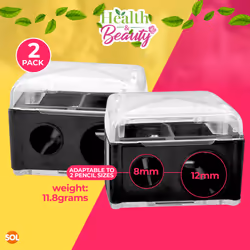 2pk Eyeliner Sharpener | 2 Holes Makeup Sharpener for Big & Small Size
