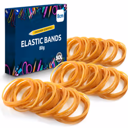 ) Natural Elastic Rubber Bands Strong (Size 18) - 2 PACKS (430-440 pieces