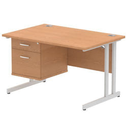 Dynamic Impulse W1200 x D800 x H730mm Straight Office Desk Cantilever