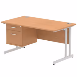 Dynamic Impulse W1400 x D800 x H730mm Straight Office Desk Cantilever