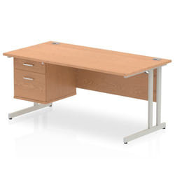 Dynamic Impulse W1600 x D800 x H730mm Straight Office Desk Cantilever