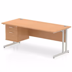 Dynamic Impulse W1800 x D800 x H730mm Straight Office Desk Cantilever