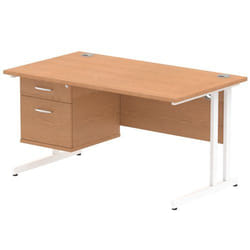 Dynamic Impulse W1400 x D800 x H730mm Straight Office Desk Cantilever