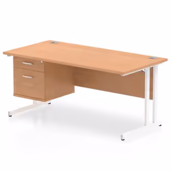 Dynamic Impulse W1600 x D800 x H730mm Straight Office Desk Cantilever