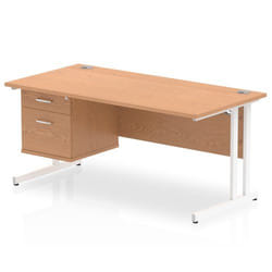 Dynamic Impulse W1600 x D800 x H730mm Straight Office Desk Cantilever