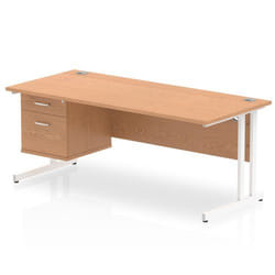Dynamic Impulse W1800 x D800 x H730mm Straight Office Desk Cantilever
