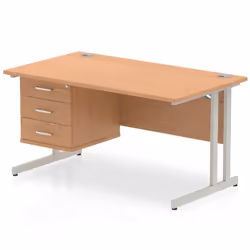 Dynamic Impulse W1400 x D800 x H730mm Straight Office Desk Cantilever