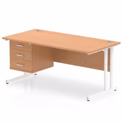 Dynamic Impulse W1600 x D800 x H730mm Straight Office Desk Cantilever