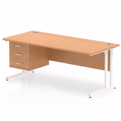 Dynamic Impulse W1800 x D800 x H730mm Straight Office Desk Cantilever