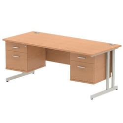 Dynamic Impulse W1800 x D800 x H730mm Straight Office Desk Cantilever
