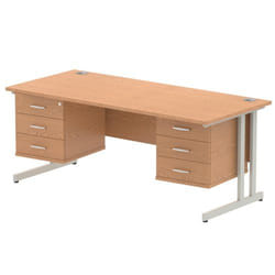 Dynamic Impulse W1800 x D800 x H730mm Straight Office Desk Cantilever