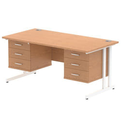 Dynamic Impulse W1600 x D800 x H730mm Straight Office Desk Cantilever