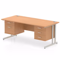 Dynamic Impulse W1600 x D800 x H730mm Straight Office Desk Cantilever