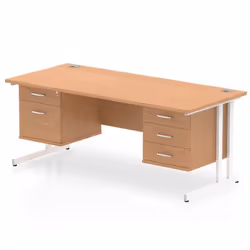 Dynamic Impulse W1800 x D800 x H730mm Straight Office Desk Cantilever