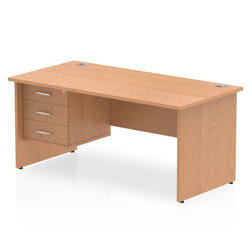 Dynamic Impulse W1600 x D800 x H730mm Straight Office Desk Panel End L