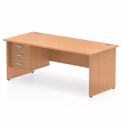Dynamic Impulse W1800 x D800 x H730mm Straight Office Desk Panel End L