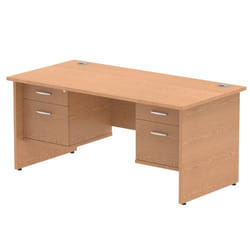 Dynamic Impulse W1600 x D800 x H730mm Straight Office Desk Panel End L