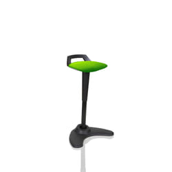 Dynamic KCUP1204 saddle chair Padded seat Green Fabric. Foam Black Met