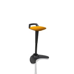 Dynamic KCUP1208 saddle chair Padded seat Yellow Fabric. Foam Black Me