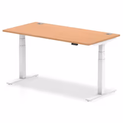 Dynamic Air, Straight, Rectangular shape, Melamine Faced Chipboard (MFC), Home office, Office, White, T-legs