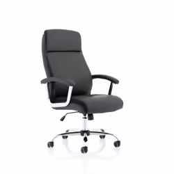 Dynamic Hatley High Back Black Bonded Leather Executive Office Chair W