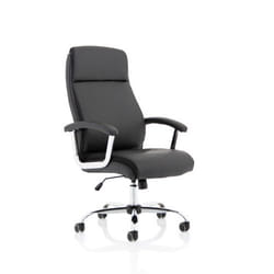 Dynamic Hatley High Back Black Bonded Leather Executive Office Chair W