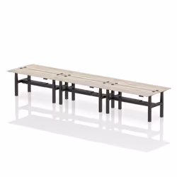 Dynamic Air Back-to-Back W1800 x D600mm Height Adjustable Sit Stand 6