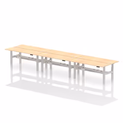 Dynamic Air Back-to-Back W1800 x D600mm Height Adjustable Sit Stand 6
