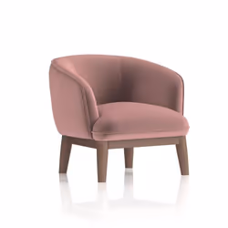 Dynamic Lulu Fabric Armchair With Wooden Legs Old Rosa - SF000003 DD