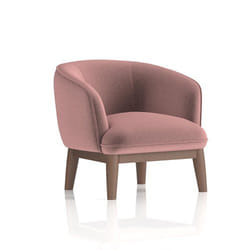 Dynamic Lulu Fabric Armchair With Wooden Legs Old Rosa - SF000003 DD