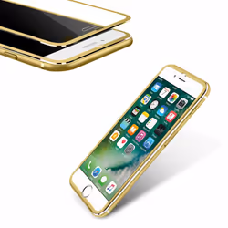 Aquarius 4D Tempered Glass Screen Protector Cover for IPH 6 & 7+, Gold