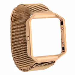Fitbit Blaze Metal Mesh Straps with Frame - Gold