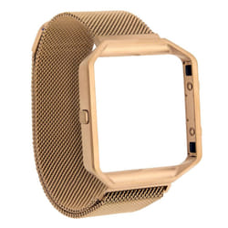 Fitbit Blaze Metal Mesh Straps with Frame - Gold