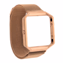 Fitbit Blaze Metal Mesh Straps with Frame - Rose Gold