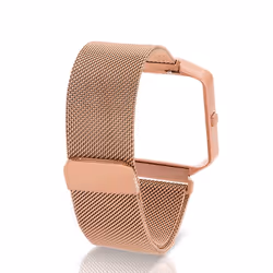 Fitbit Blaze Metal Mesh Straps with Frame - Rose Gold