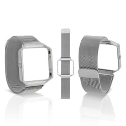 Fitbit Blaze Metal Mesh Straps with Frame - Silver