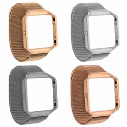 Fitbit Blaze Metal Mesh Straps with Frame - Silver