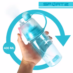Aquarius Leak Proof Sports Water Bottle with Spray Function,400ml-Blue