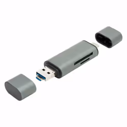 Aquarius Type C/ Micro USB Card Reader - Space Grey