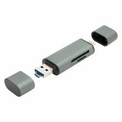 Aquarius Type C/ Micro USB Card Reader - Space Grey