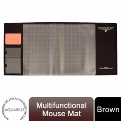 AQ Multifunctional Ecofriendly Comp Desk Mouse Mat - Brown