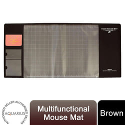 AQ Multifunctional Ecofriendly Comp Desk Mouse Mat - Brown