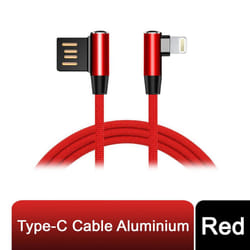 Aquarius Wrest Resistant Universal Type-C Aluminium Cable, Red