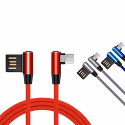 Aquarius Wrest Resistant Universal Type-C Aluminium Cable, Red